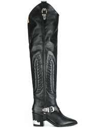 schwarze Lederstiefel von Toga Pulla