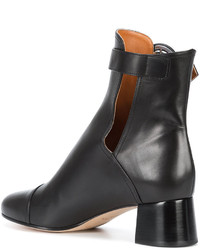 schwarze Lederstiefel von Derek Lam