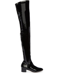 schwarze Lederstiefel von Valentino
