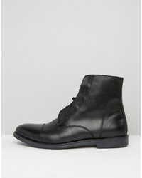 schwarze Lederstiefel von Zign Shoes
