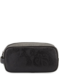 schwarze Ledertaschen mit Paisley-Muster