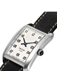 schwarze Lederuhr von Tom Ford Timepieces