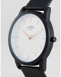 schwarze Lederuhr von Limit