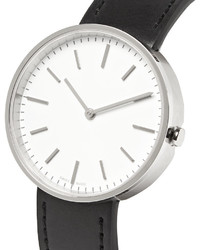 schwarze Lederuhr von Uniform Wares