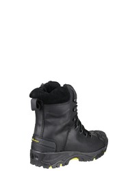 schwarze Lederwinterschuhe von Amblers Safety