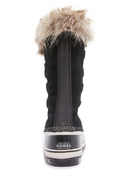 schwarze Lederwinterschuhe von Sorel