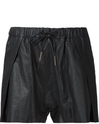 schwarze Leinen Shorts von Boris Bidjan Saberi