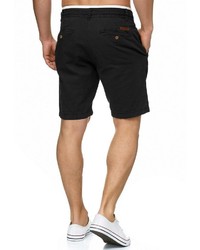 schwarze Leinen Shorts von INDICODE