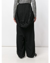 schwarze Leinen weite Hose von Yohji Yamamoto Vintage