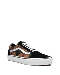 schwarze Mit Batikmuster Segeltuch niedrige Sneakers von Vans