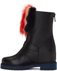 schwarze mittelalte Stiefel von Fendi