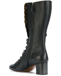 schwarze mittelalte Stiefel von Chloé