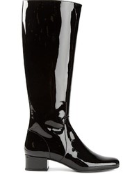 schwarze mittelalte Stiefel von Saint Laurent