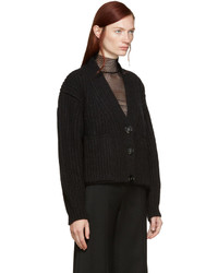 schwarze Mohair Strickjacke von Acne Studios