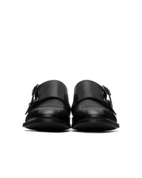 schwarze Monks aus Leder von Giorgio Armani