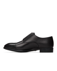 schwarze Monks aus Leder von Giorgio Armani