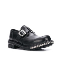 schwarze Monks aus Leder von Alexander McQueen