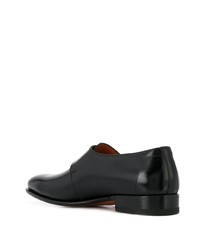 schwarze Monks aus Leder von Santoni