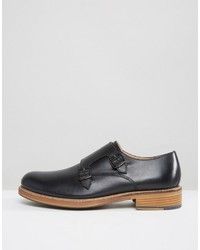 schwarze Monks aus Leder von Ben Sherman