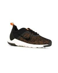 schwarze niedrige Sneakers mit Leopardenmuster von Nike