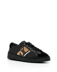 schwarze niedrige Sneakers mit Schlangenmuster von Bally