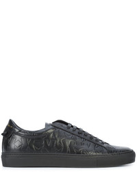 schwarze niedrige Sneakers mit Sternenmuster von Givenchy