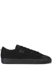 schwarze niedrige Sneakers von Adidas By Raf Simons