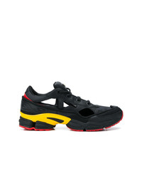 schwarze niedrige Sneakers von Adidas By Raf Simons