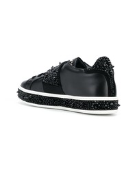 schwarze niedrige Sneakers von Philipp Plein