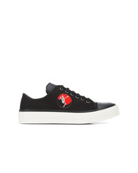 schwarze niedrige Sneakers von Alexander McQueen