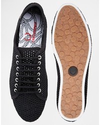 schwarze niedrige Sneakers von Fred Perry