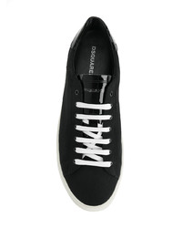 schwarze niedrige Sneakers von DSQUARED2