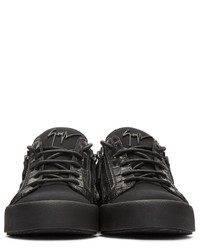 schwarze niedrige Sneakers von Giuseppe Zanotti