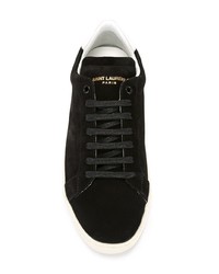 schwarze niedrige Sneakers von Saint Laurent