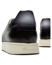 schwarze niedrige Sneakers von Santoni