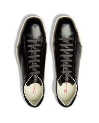 schwarze niedrige Sneakers von Santoni