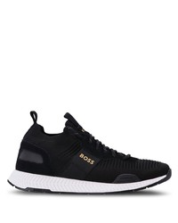 schwarze niedrige Sneakers von BOSS