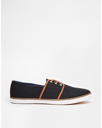 schwarze niedrige Sneakers von Asos