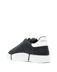 schwarze niedrige Sneakers von Roberto Cavalli