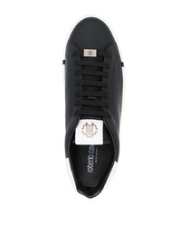 schwarze niedrige Sneakers von Roberto Cavalli