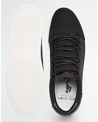 schwarze niedrige Sneakers von Religion