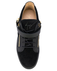 schwarze niedrige Sneakers von Giuseppe Zanotti Design