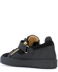 schwarze niedrige Sneakers von Giuseppe Zanotti Design