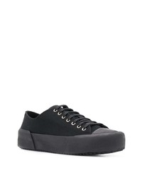 schwarze niedrige Sneakers von Jil Sander