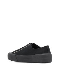 schwarze niedrige Sneakers von Jil Sander