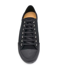 schwarze niedrige Sneakers von Jil Sander