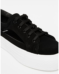 schwarze niedrige Sneakers von Asos