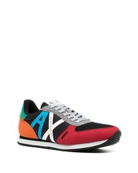 schwarze niedrige Sneakers von Armani Exchange