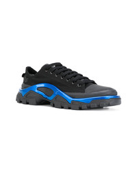 schwarze niedrige Sneakers von Adidas By Raf Simons