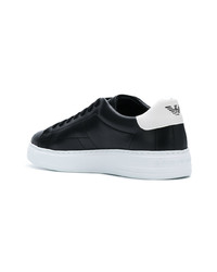 schwarze niedrige Sneakers von Emporio Armani